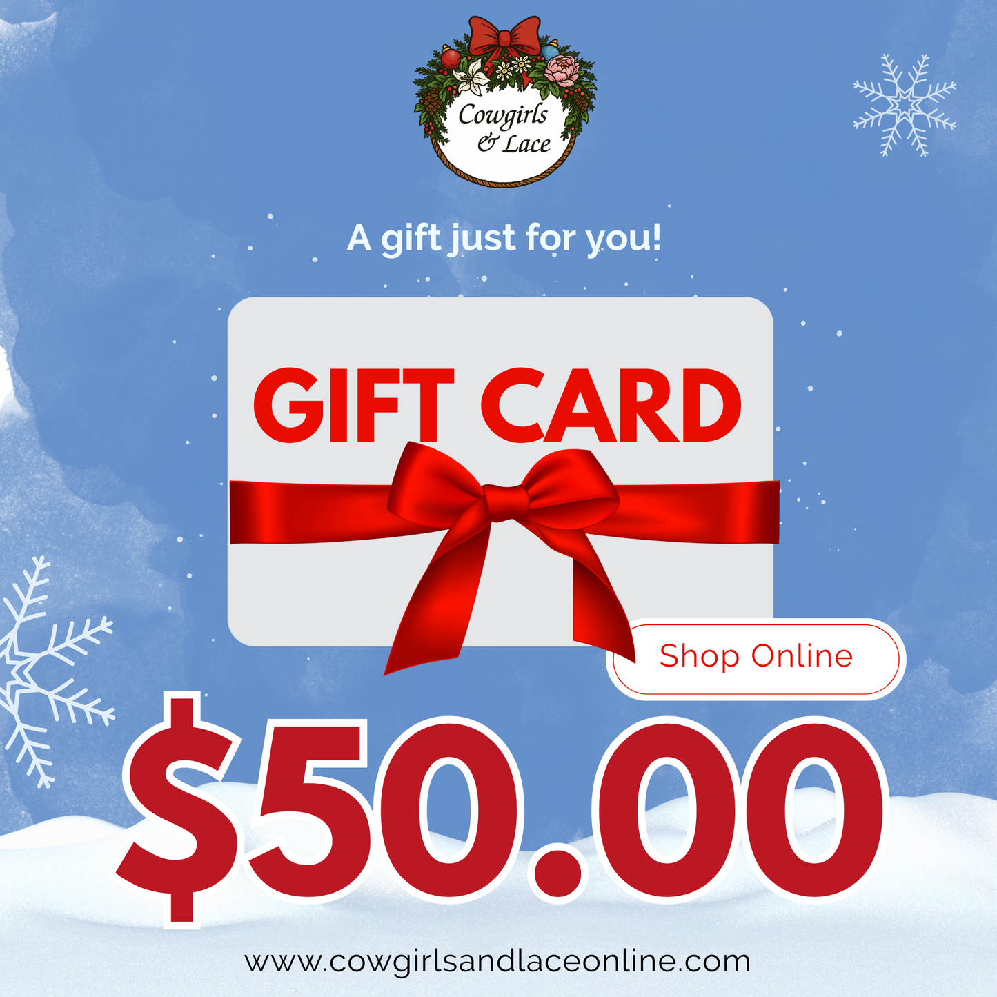 Cowgirls & Lace Gift Card