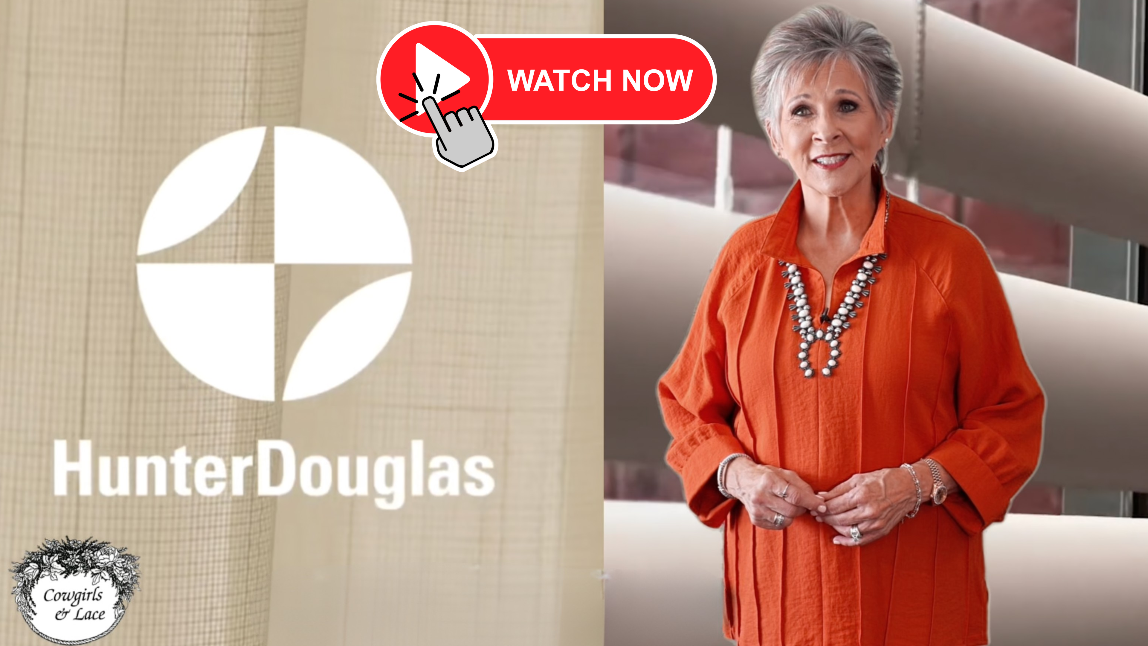 Load video: Hunter Douglas blinds and shades installation and design options at Cowgirls &amp; Lace in Dripping Springs